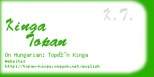 kinga topan business card